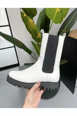 DWRS Enkellaarsjes BOCHUM - Bikerboots Chelsea White