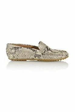 DWRS Loafers PARIS - Snake Moccasins | Gold Beige -DWRS Verkoop 18ba29bd0a6a57bfb1c7dc06f2bf10a4