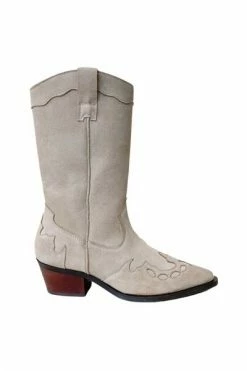 DWRS Laarzen PUGLIA - Westernboots - Suede Beige