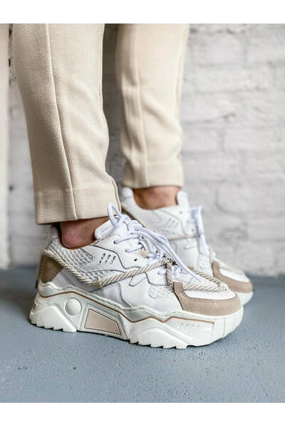 DWRS JUPITER - Sneakers | White / Sand Beige 4 DWRS JUPITER - Sneakers | White / Sand Beige - Afbeelding 2