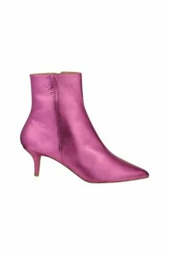 DWRS Enkellaarsjes Heeled Boots Pink