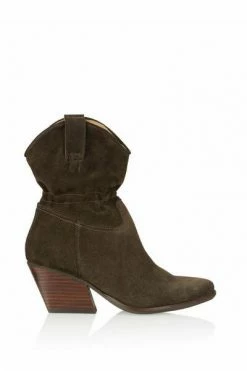 DWRS Cowboylaarzen AVILA Suede - Enkellaarsjes | Brown Brown