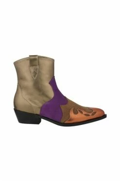 DWRS Cowboylaarzen LUCCA - Western Enkellaarsjes Brown