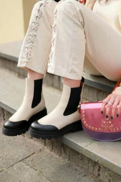 DWRS Enkellaarsjes PRAAG - Bikersboots Beige 7 DWRS Enkellaarsjes PRAAG - Bikersboots Beige -DWRS Verkoop 767a5001f0f2a4c27754d6dfe776ae8d