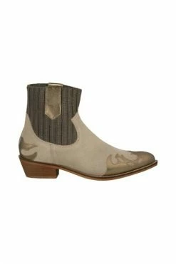 DWRS Cowboylaarzen Cowboy Boots Beige
