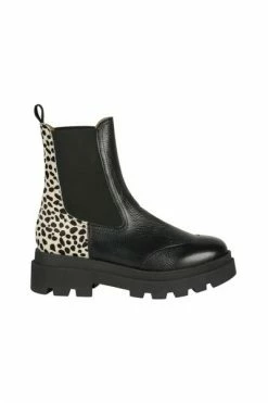 DWRS Enkellaarsjes PRAAG - Chelsea Boots - Cheeta Black