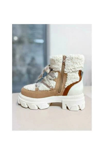 DWRS Snowboots HARBIN - Bikerboots | White / Nude White 6 DWRS Snowboots HARBIN - Bikerboots | White / Nude White - Afbeelding 4
