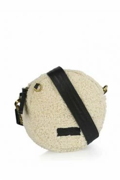 DWRS Schoudertassen NAPOLI Teddy - Tas | Off White / Black White