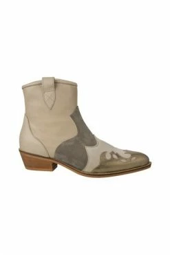 DWRS Cowboylaarzen LUCCA - Western Enkellaarsjes Beige
