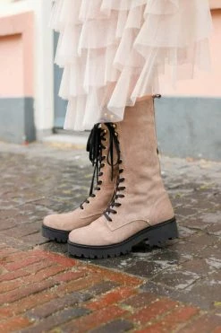 DWRS Laarzen LEUVEN - Bikerboots | Elefante / Cast. Beige